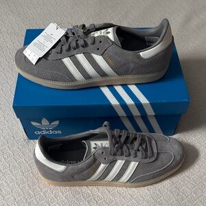 Adidas Samba Gray and White Men's Sneakers